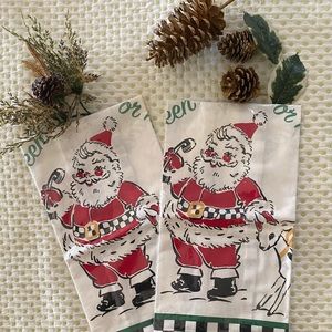 🌟🌲Santa Holiday Dish Towels🌲🌟